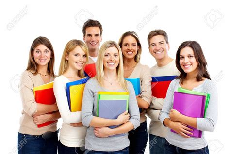 🔥 Download Group Of Happy Students With Books Isolated On White