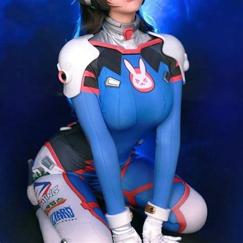 D Va Cosplay Costume Ow Game Girls Woman Female Zentai Catsuits Dva