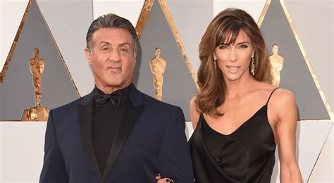 Sylvester Stallone And Wife Jennifer Flavin Attend Oscars 2016 2016