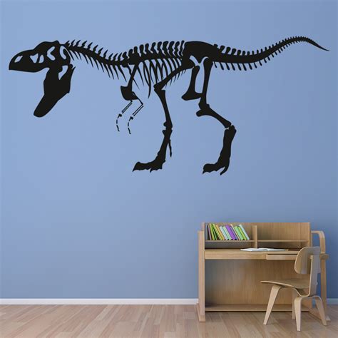 T Rex Skeleton Wall Sticker Fossil Dinosaur Wall Decal Kids Bedroom