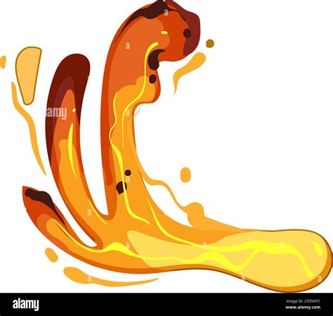 Fire Lava Splash Cartoon Vector Illustration Stock Vector Image And Art