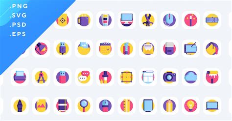 50 Graphic design icons, Graphics - Envato Elements