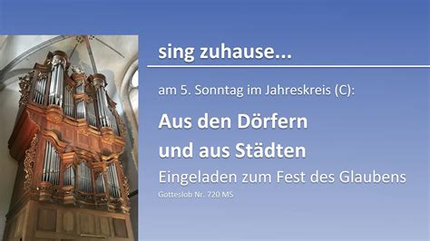 Sing Zuhause Am Sonntag Im Jahreskreis Aus Den D Rfern Und Aus