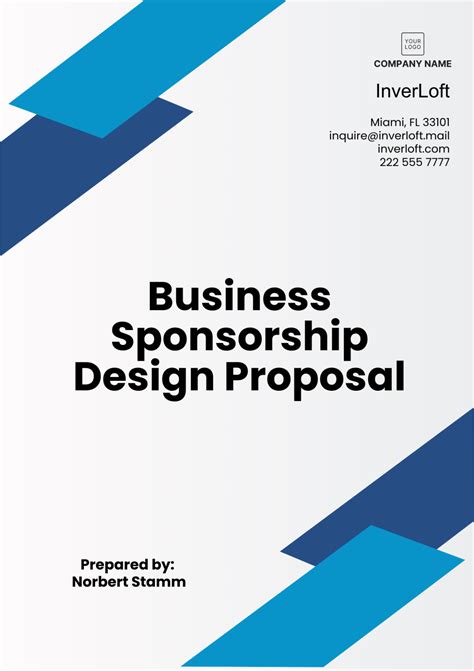 Free Business Sponsorship Design Proposal Template Edit Online