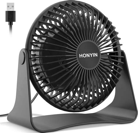 LEMOISTAR Petit ventilateur de bureau portable alimenté par USB 4