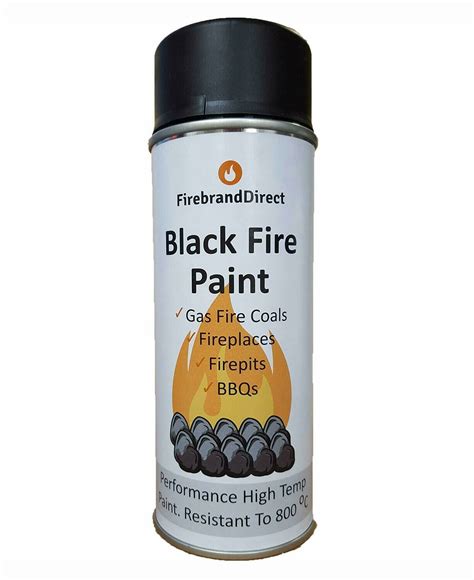 Black Fire Paint. For Gas Fire Coals, Fireplaces, Fire Pits, BBQs ...