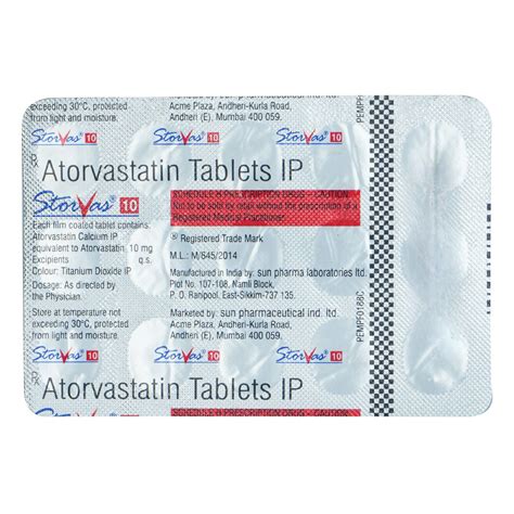 Storvas 10 Tablet Uses Side Effects Price Apollo Pharmacy