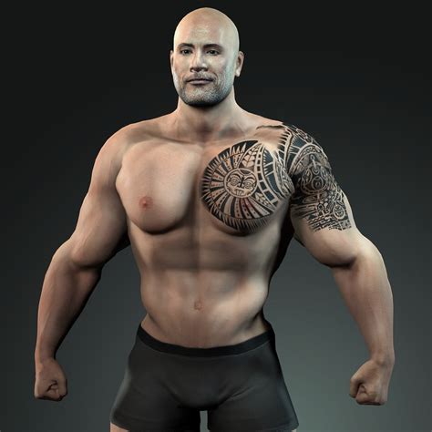 3d Model Dwayne Johnson The Rock Turbosquid 1782762