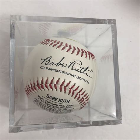 New Babe Ruth Th Anniversary Commemorative Baseball In Clear