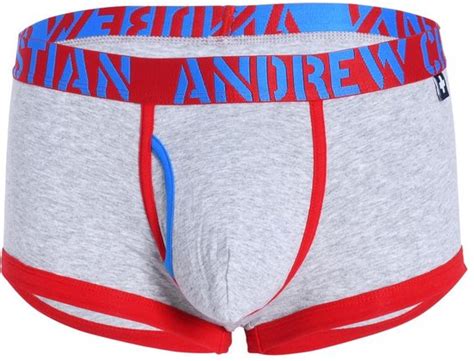 Andrew Christian Fly Tagless Boxer W ALMOST NAKED Heather Grey MAAT L Heren Bol