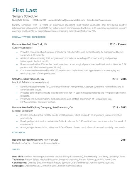 Medical Billing Resume Examples For Resume Worded