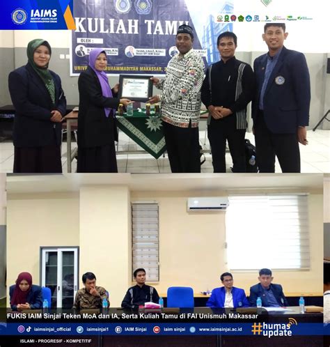 Fukis Iaim Sinjai Teken Moa Dan Ia Serta Kuliah Tamu Di Fai Unismuh