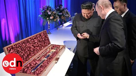 Kim Jong Un Gives Vladimir Putin A Sword At Final Summit Dinner Youtube