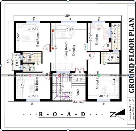 West Facing House Vastu Plan 30x40