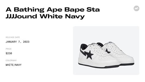 A Bathing Ape Bape Sta Jjjjound White Navy Raffles Where To Buy