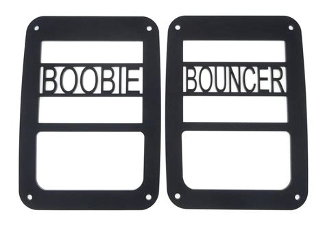 Jeep Boobie Bouncer Tail Light Covers Fit 07 18 Wrangler Jk Black Ebay