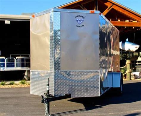 Diamond Cargo 612 Single Axle Pewter Enclosed Trailer Gulf To Lake