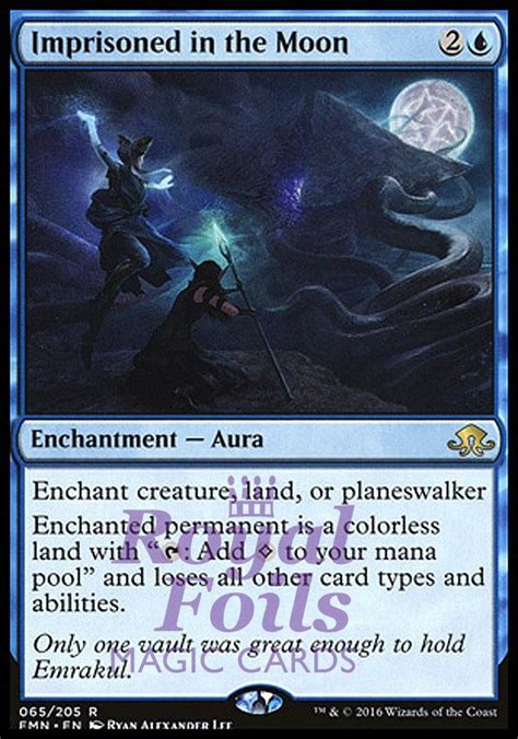 1x Foil Imprisoned In The Moon Emn Mtg Eldritch Moon Rare Mint Blue