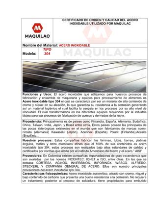 Ficha Tecnica Acero Pdf