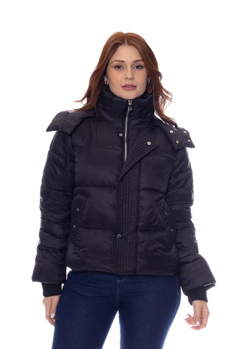 Jaqueta Feminina Puffer Capuz Crocker