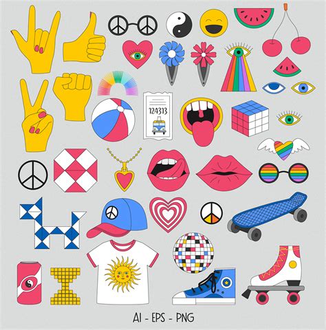 Symbols of the 90s on Behance