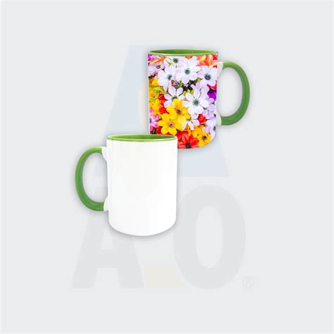 MUGS BLANCO COMBINACIÓN COLORES SURTIDOS EN BORDE INTERNO Y OREJA 11