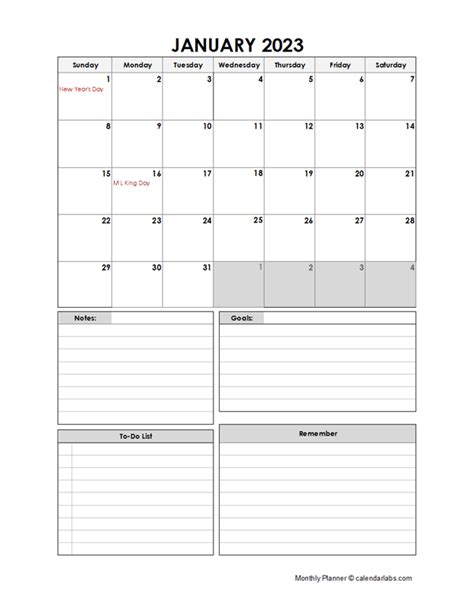 Month At A Glance Printable Templates Free