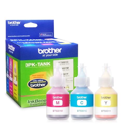 Tinta Brother BT 5001 3PK Tank Color 5 000 Pag MFC T810W