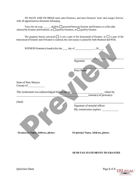 New Mexico Quitclaim Deed From Individual To Two Individuals In Joint Tenancy Joint Tenancy