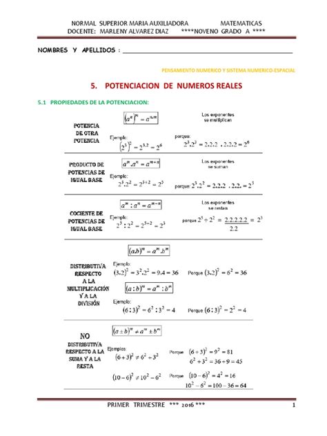 PDF Tema 5 Potenciacion Y Radicacion DOKUMEN TIPS