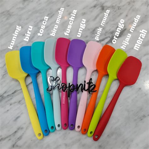 Jual Spatula Sendok BESAR Sutil Silicone Tahan Panas Food Grade 28CM