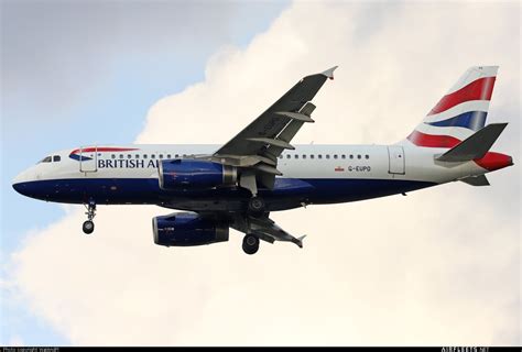 British Airways Airbus A319 G EUPO Photo 48679 Airfleets Aviation