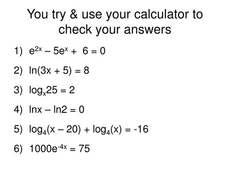 PPT Solving Logarithmic Equations PowerPoint Presentation Free