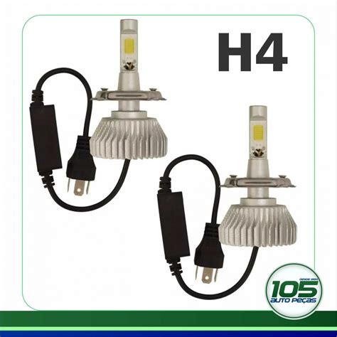 LÂMPADA SUPER LED H4 6000K 12V 105 Auto Peças