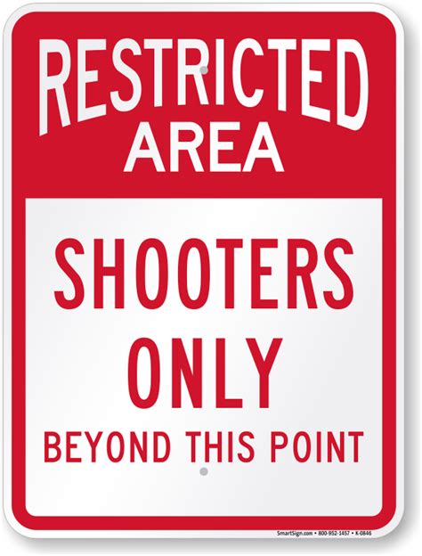 Shooting Range And Gun Signs