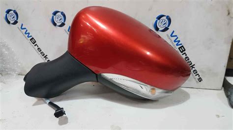 Renault Clio Mk Passenger Ns Wing Mirror Red Tennp Dull