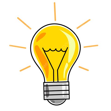 Yellow Light Bulb Clipart Hd Png Light Bulb Doodle Icon Icon Bulb