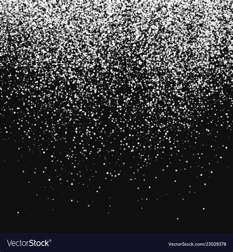 White Abstract Particles On Black Background Vector Image