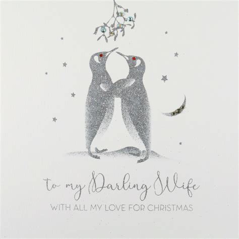 To My Darling Wife Handmade Christmas Card Ic22 Tilt Art