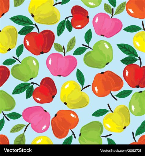 Apple Seamless Pattern Royalty Free Vector Image