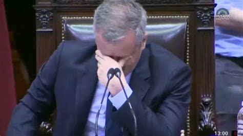 Emilio Monzó se emocionó y lloró en la Cámara de Diputados Perfil