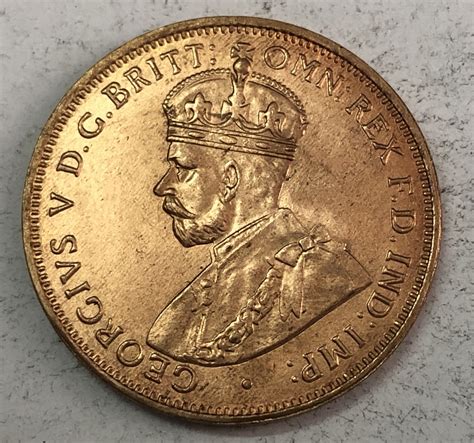 1928 Australia 1 Penny George V Copy Coin