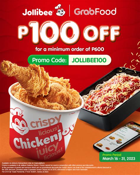 Jollibee P100 Off Grabfood Payday Promo Deals Pinoy