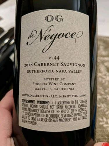 de Négoce OG N 44 Cabernet Sauvignon Vivino US