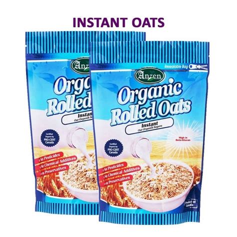 ANZEN ORGANIC INSTANT ROLLED OATS REGULAR OATS 500G 1KG Shopee Malaysia