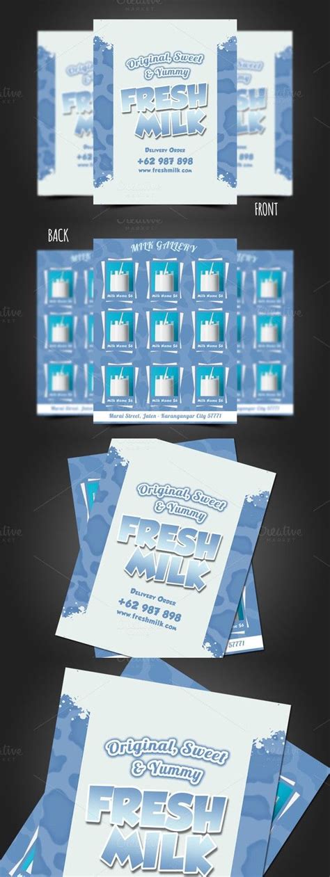 Fresh Milk Flyer Template | Flyer template, Flyer, Templates