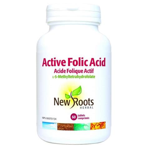 New Roots Active Folic Acid 60 Tablets Sina Natural Health Store