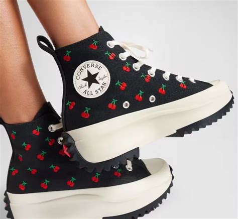 CONVERSE RUN STAR HIKE CHERRY ON WOMEN BLACK RED LINE SHOPPING