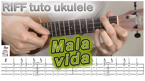 Mala Vida Mano Negra Tuto Riff Ukulele Fingerstyle Tabs Youtube