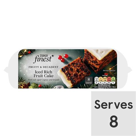 Tesco Finest Iced Rich Fruit Cake 400g Tesco Groceries